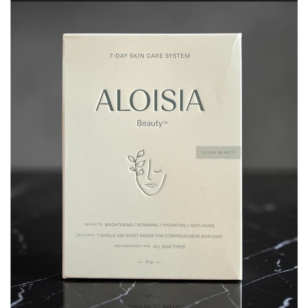 ALOISIA Beauty 7-Day Skin Care System Sheet Mask Set NIB/SEALED